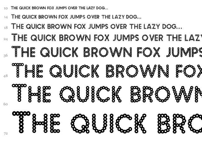 Malache Crunch font waterfall